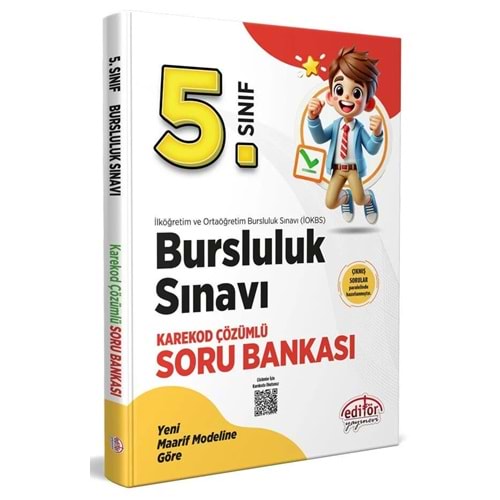 5. Sınıf Bursluluk Sınavı Karekod Çözümlü Soru Bankası – Editör Yayınları İOKBS Hazırlık