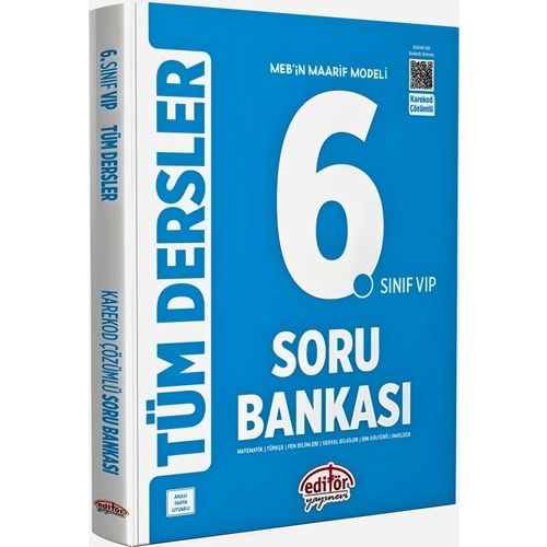 6.Sınıf Tüm Dersler Soru Bankası Mavi Kitap - Editör Yayınları