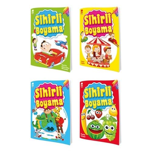 Sihirli Boyama Kitabı Kalın Tek Adet EMA Yayınları Çocuk Boyama Kitabı