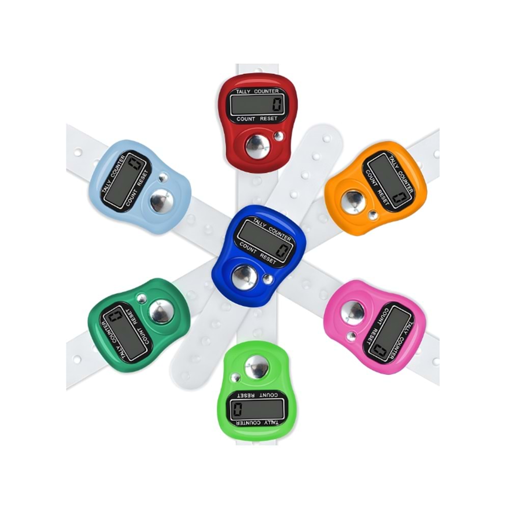 Dijital Zikirmatik – Parmak Sayar Tesbih Sayaç – Renkli Zikir Sayacı