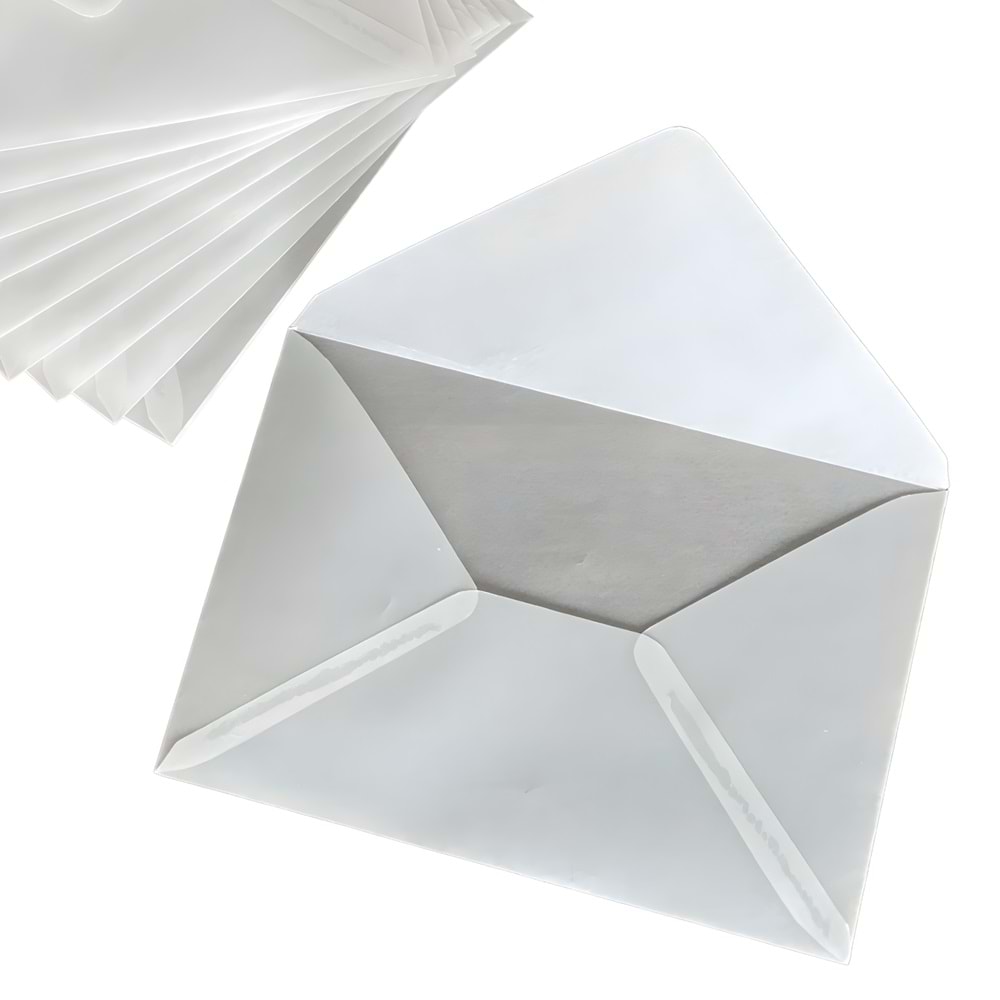 Küçük Zarf – Beyaz Mini Mektup ve Davetiye Zarfı