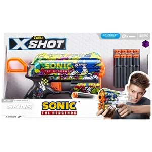 Zuru X-Shot Skins Flux – Sonic Temalı Sünger Atan Oyuncak Silah (36648)