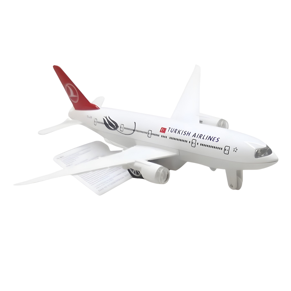 Pasifik Sesli Işıklı Metal Uçak Oyuncak | Boeing 777 Model Uçak 180