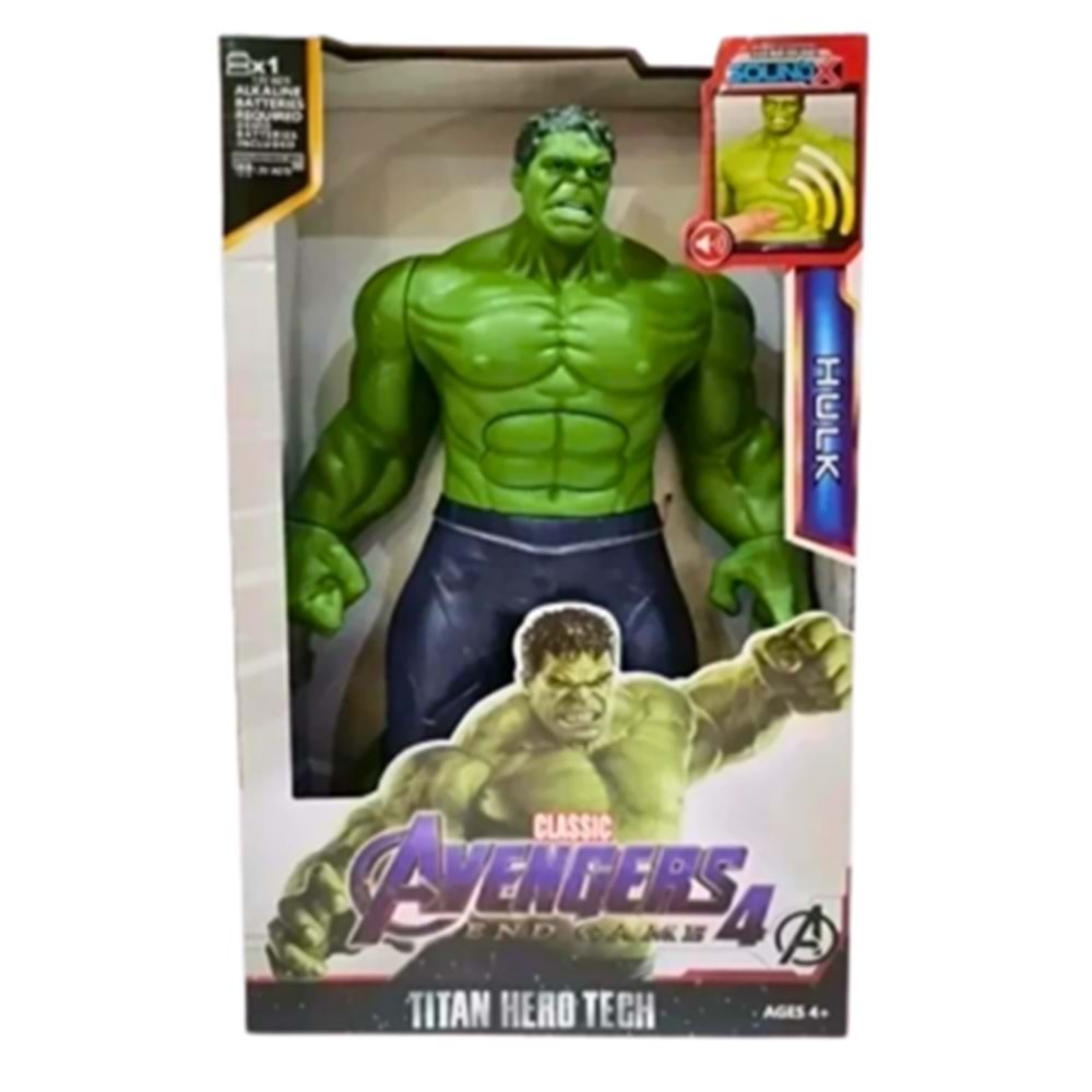 Avengers Hulk Titan Hero Figür - Sesli ve Müzikli Karakter Oyuncak (30 cm)