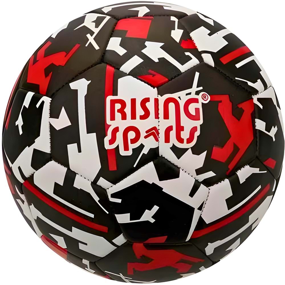 Rising Sports Desenli Futbol Topu – Size 5 Dayanıklı Maç ve Antrenman Topu