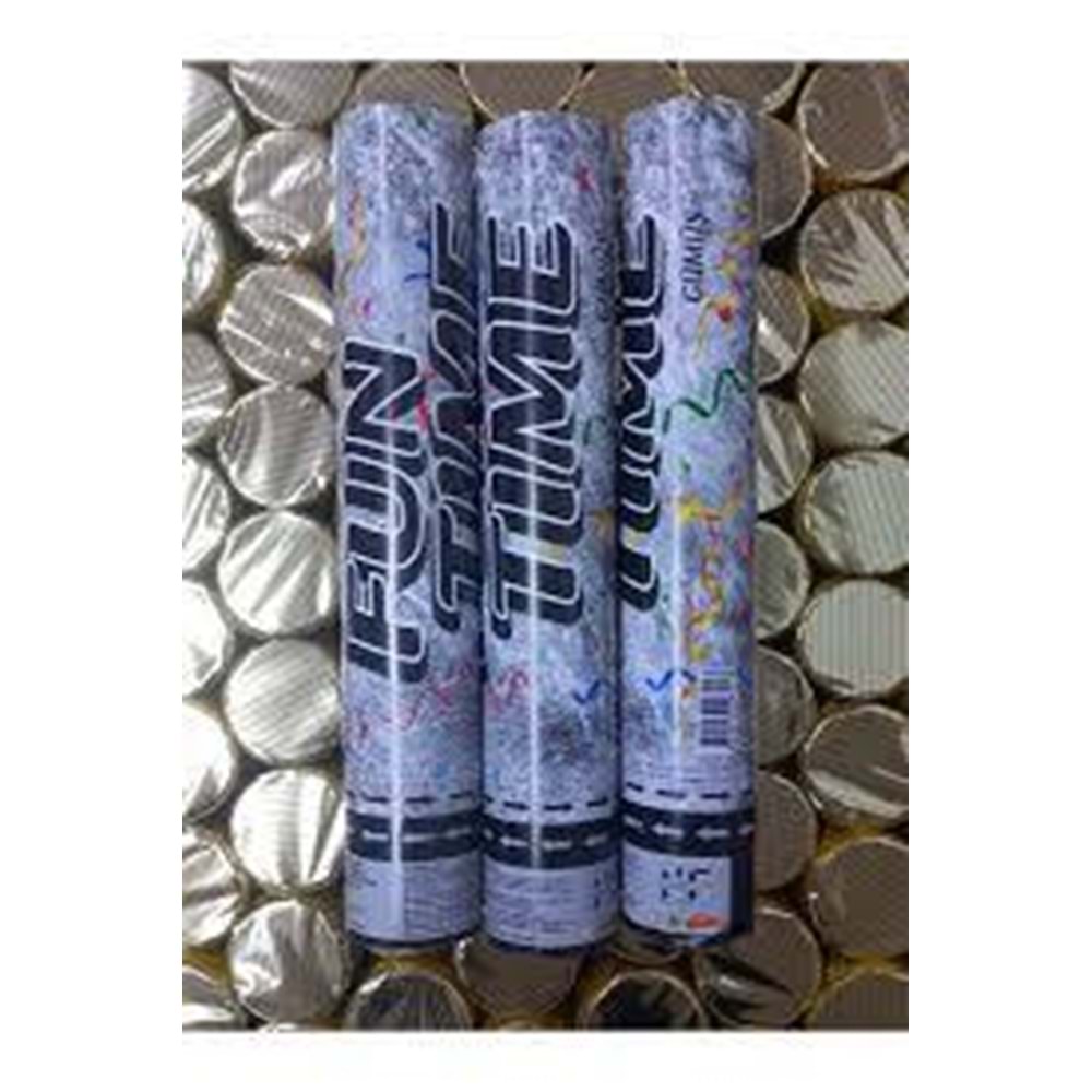 Funtime Gümüş Konfeti 30 cm Parti Konfeti Tüpü Düğün Doğum Günü Kutlama Konfeti