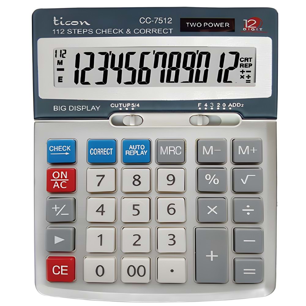 TİCON.CC 7512.12 DIGIT HESAP MAKİNASI