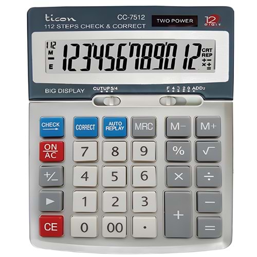 TİCON.CC 7512.12 DIGIT HESAP MAKİNASI