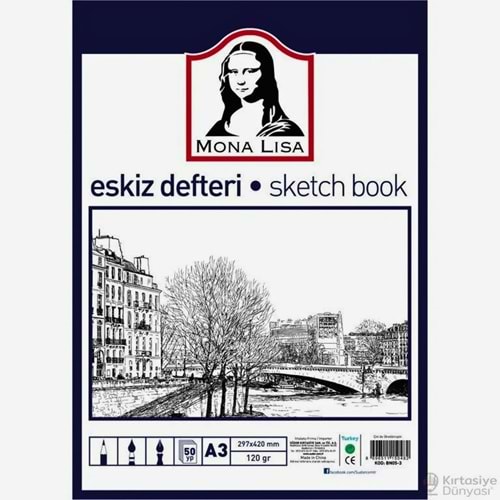 SÜDOR MONALİSA ESKİZ DEFTERİ A4 120 G 50 YP