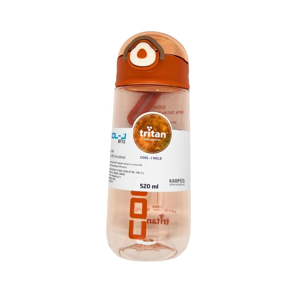KİLİTLİ TRITAN MATARA 520ML PEMBE-KUTUDA