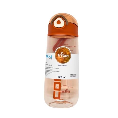 KİLİTLİ TRITAN MATARA 520ML PEMBE-KUTUDA