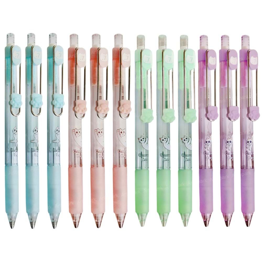 Garden Cat 0.7 mm Versatil Kalem – 4 Renk Otomatik Uçlu Kalem