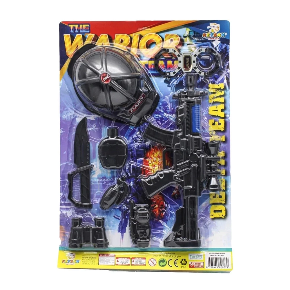 Ketsan Süper Kasklı Set The Warrior Aksiyon Oyuncak Seti