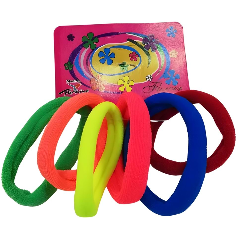 LASTİK TOKA RENKLİ 6 ADET